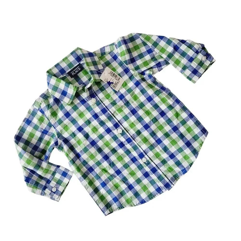 New 12-18M the Children's Place plaid shirt